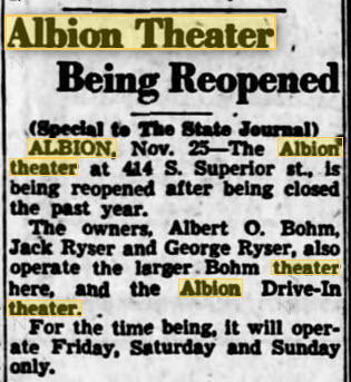 Albion Theatre - 25 Nov 1954 (newer photo)